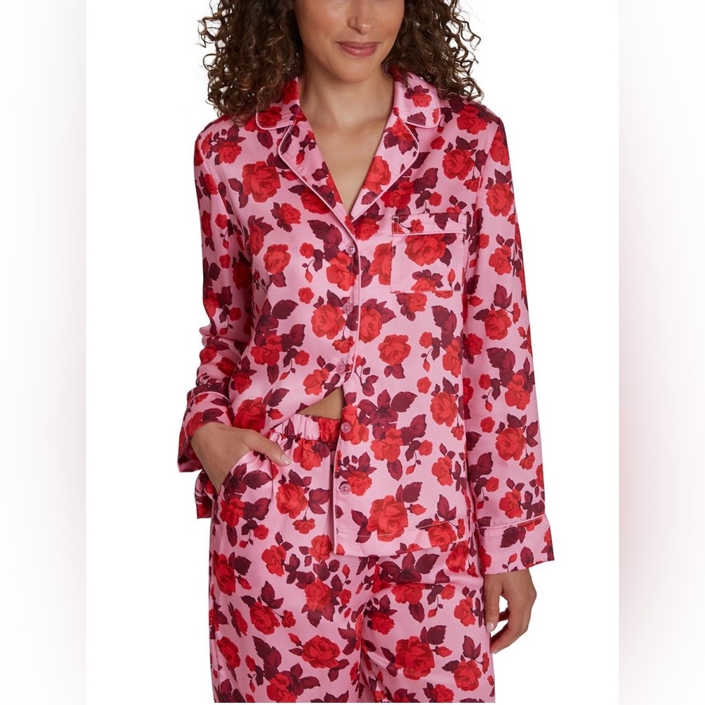 LOFT Red Floral Women's Pajama Set, Medium NWT